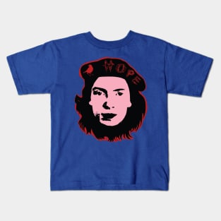 HOPE Emily Dickinson Che Guevara Pop art design Blood Red  Version Kids T-Shirt